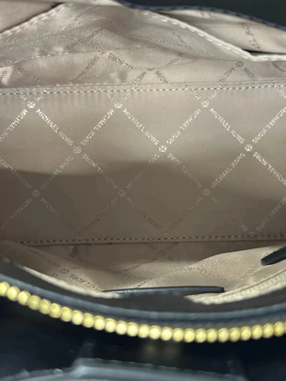 MICHAEL KORS Black Dark Brown PVC Leather Handbag